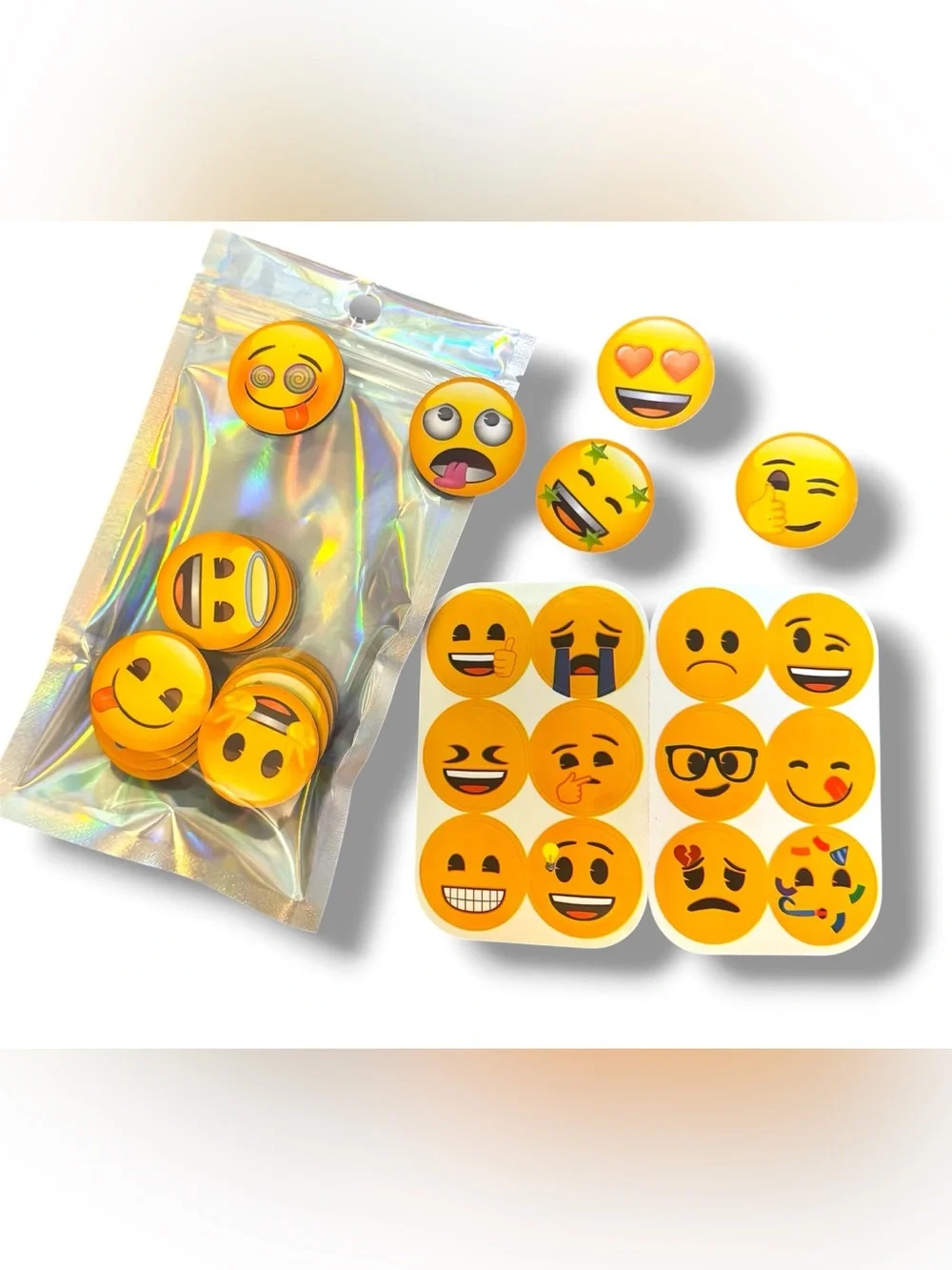 Emoji Fun Pack 22 Magnetics & 12 Stickers